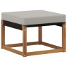 Pouf d'Extérieur Bois d'acacia massif et tissu Textilène 535389535389