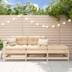 Salon de jardin 3 pcs avec coussins bois massif 535401535401