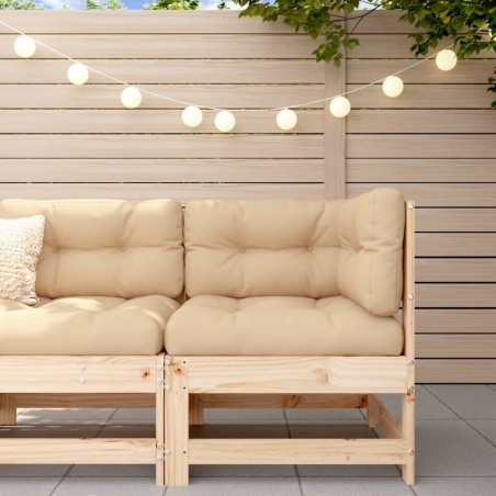 Canapé d'angle de jardin bois de pin massif 535418535418