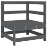 Canapé d'angle de jardin gris bois de pin massif 535419535419