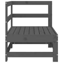 Canapé d'angle de jardin gris bois de pin massif 535419535419