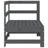 Canapé d'angle de jardin gris bois de pin massif 535419535419