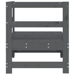 Canapé d'angle de jardin gris bois de pin massif 535419535419
