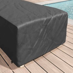 Housse de Transat Uni Noir 74 x 210 x 40 cm tissu 535426535426