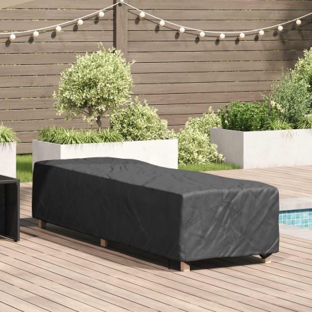 Housse de Transat Uni Noir 74 x 210 x 40 cm tissu 535433535433