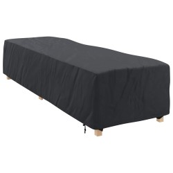 Housse de Transat Uni Noir 74 x 210 x 40 cm tissu 535433535433