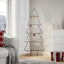 Arbre de Noël en métal pour décoration noir 150 cm 535438535438