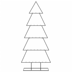 Arbre de Noël en métal pour décoration noir 150 cm 535438535438