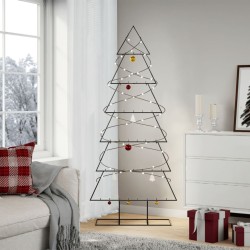 Arbre de Noël en métal pour décoration noir 180 cm 535439535439