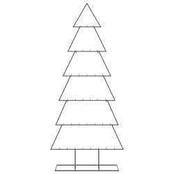Arbre de Noël en métal pour décoration noir 180 cm 535439535439