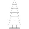 Arbre de Noël en métal pour décoration noir 180 cm 535439535439