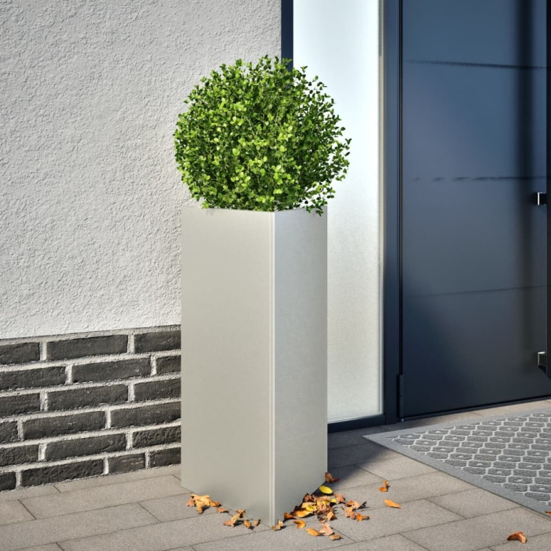 Jardinière triangulaire 40x34,5x70 cm acier inoxydable 535445535445