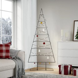 Arbre de Noël en métal pour décoration noir 180 cm 535446535446