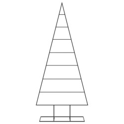 Arbre de Noël en métal pour décoration noir 180 cm 535446535446