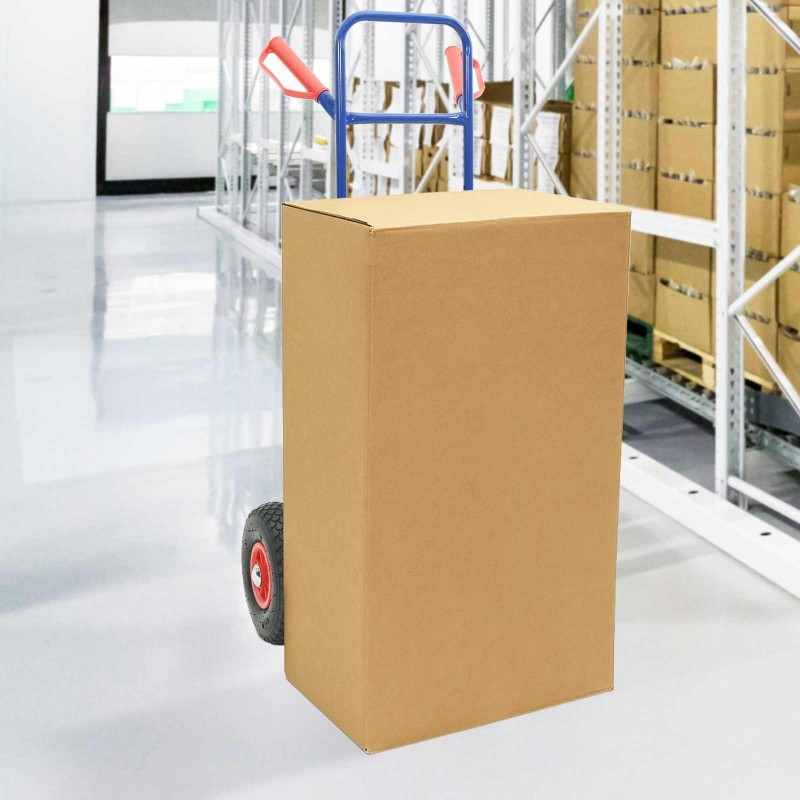 Chariot à main extensible Bleu et Rouge 49,5 x 53 x 114 cm 535447535447