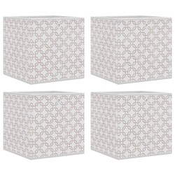 Boîtes de rangement pliables 4 pcs crème tissu intissé 535451535451