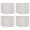 Boîtes de rangement pliables 4 pcs crème tissu intissé 535451535451