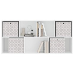 Boîtes de rangement pliables 4 pcs crème tissu intissé 535451535451
