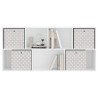 Boîtes de rangement pliables 4 pcs crème tissu intissé 535451535451