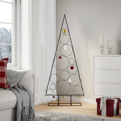 Arbre de Noël en métal pour décoration noir 150 cm 535452535452