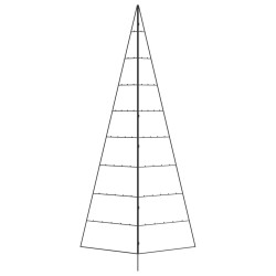 Arbre de Noël en métal pour décoration noir 210 cm 535453535453