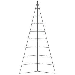 Arbre de Noël en métal pour décoration noir 210 cm 535453535453