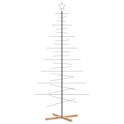 Arbre de Noël en métal avec base en bois noir 210 cm 535454535454