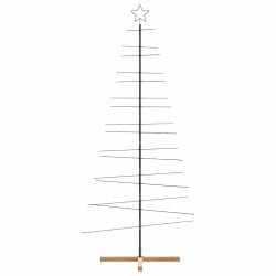 Arbre de Noël en métal avec base en bois noir 210 cm 535454535454