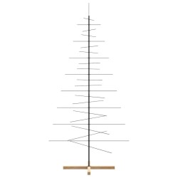Arbre de Noël en métal avec base en bois noir 210 cm 535454535454