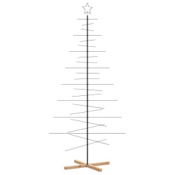 Arbre de Noël en métal avec base en bois noir 210 cm 535454535454