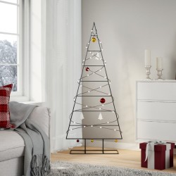 Arbre de Noël en métal pour décoration noir 150 cm 535456535456