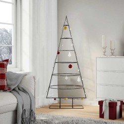 Arbre de Noël en métal pour décoration noir 150 cm 535461535461
