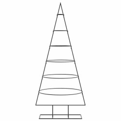 Arbre de Noël en métal pour décoration noir 150 cm 535461535461