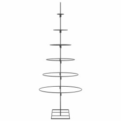 Arbre de Noël en métal pour décoration noir 150 cm 535461535461