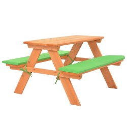 Table de pique-nique pour enfants avec bancs 89x79x50 cm Sapin 535472535472