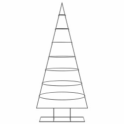 Arbre de Noël en métal pour décoration noir 180 cm 535473535473