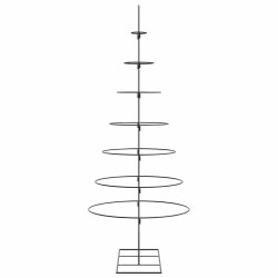 Arbre de Noël en métal pour décoration noir 180 cm 535473535473