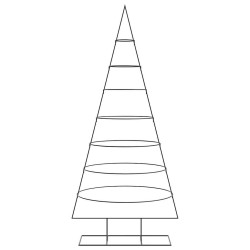 Arbre de Noël en métal pour décoration noir 210 cm 535474535474