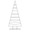 Arbre de Noël en métal pour décoration noir 210 cm 535474535474
