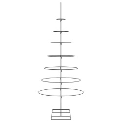 Arbre de Noël en métal pour décoration noir 210 cm 535474535474