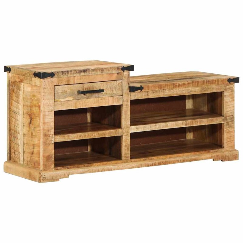 banc avec tiroir Marron 110 x 35 x 50 cm Manguier brut 535475535475