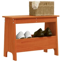 Banc d'entrée cire marron 60x28x45 cm bois de pin massif 535477535477