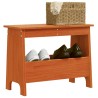 Banc d'entrée cire marron 60x28x45 cm bois de pin massif 535477535477