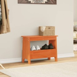 Banc d'entrée cire marron 60x28x45 cm bois de pin massif 535477535477