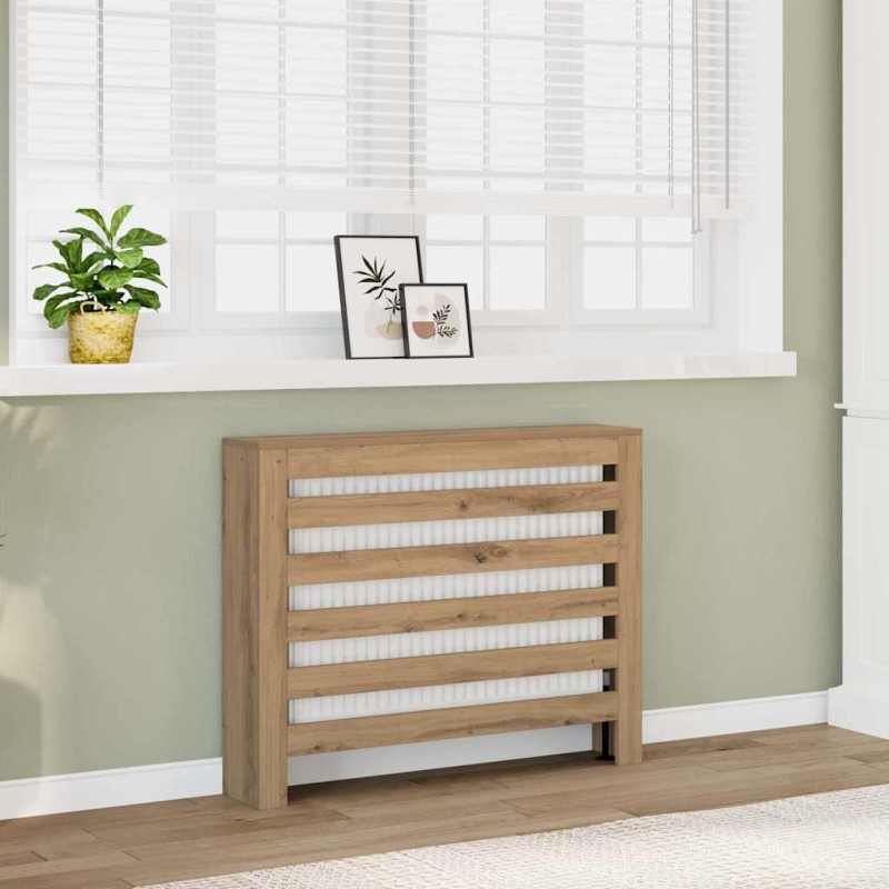 Cache-radiateur chêne artisanal 104x20x82 cm bois d'ingénierie 535478535478