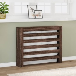 Cache-radiateur chêne marron 104x20x82 cm bois d'ingénierie 535479535479