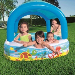 Bestway Piscine de jeu avec auvent bleu 140x140x114 cm 52192 535481535481