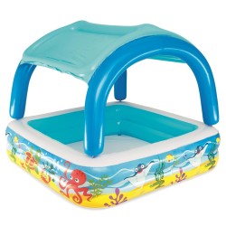 Bestway Piscine de jeu avec auvent bleu 140x140x114 cm 52192 535481535481