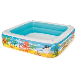 Bestway Piscine de jeu avec auvent bleu 140x140x114 cm 52192 535481535481
