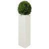 Jardinière blanc triangulaire 30x26x75 cm acier 535482535482